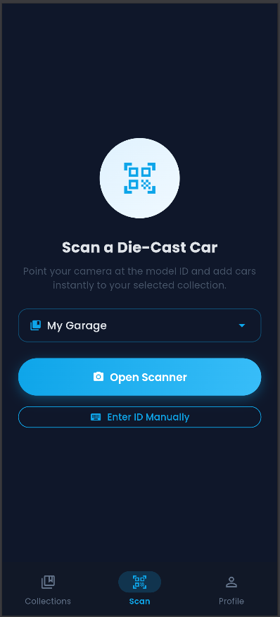 Car64 SKU scanner screen
